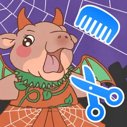 Applikation de bureau Moo Deng Baby Hippo Dress Up